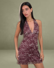 Codami Mini Dress in Abstract Leo Spot