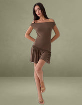 Ciro Mini Dress in Chocolate