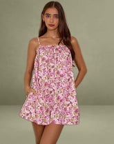 Kamalani Mini Dress in Blossom Floral Pink