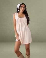 Musta Sleeveless Mini Dress in Scallop Shell