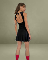 Ayosa Backless Mini Dress in Black