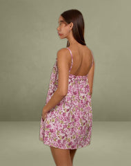 Kamalani Mini Dress in Blossom Floral Pink