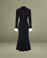 Black Contrasting Bodycon Sweater Dress