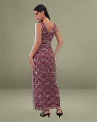Vatika Maxi Dress in Abstract Leo Spot