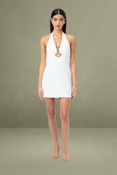 Oyster Trim Mini Dress
