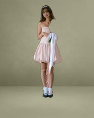 Krayofa Puffball Mini Dress in Baby Pink