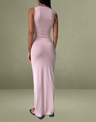 Elinor Maxi Dress in Slinky Baby Pink