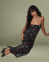 Darsih Maxi Dress in Lace Midnight Bloom