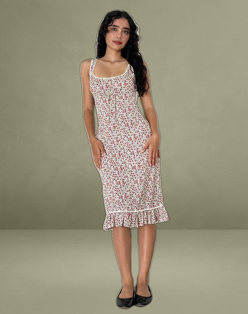 Bila Midi Dress in Pretty Ditsy