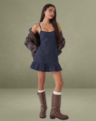 Pamina Mini Dress in Denim Indigo