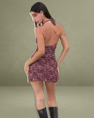 Codami Mini Dress in Abstract Leo Spot