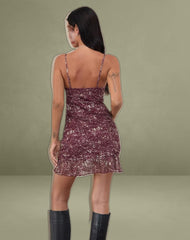 Micaya Mini Dress in Abstract Leo Spot