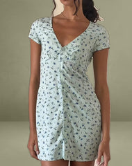 Omoni Dress In Pretty Petal Green