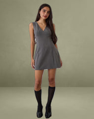 Thaif Mini Dress in Tailoring Charcoal