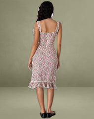 Bila Midi Dress in Pretty Ditsy