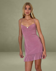Micaya Mini Dress in Mesh Mauve