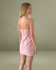 Aketi Mini Dress in Dusky Pink