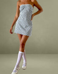 Javaya Bandeau Mini Dress in Floral Stripe