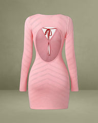 Bettydress - Pink Bodycon Cut Out Mini Dress