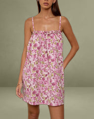 Kamalani Mini Dress in Blossom Floral Pink