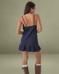 Pamina Mini Dress in Denim Indigo