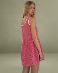 Leshi Mini Dress in Red Gingham