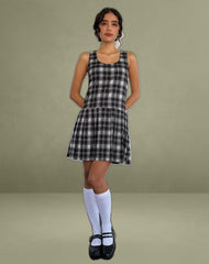 Namaya Mini Dress in Black White Check