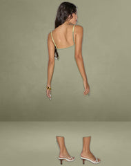 Sastra Midi Dress in Retro Paisley Lime