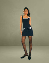 Gabija Tailored Mini Dress in Navy