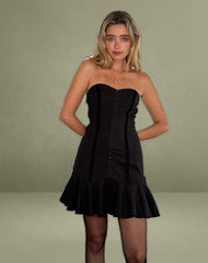 Snana Mini Dress in Tailoring Black