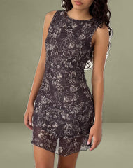 Renata Mini Dress Botanical Brown