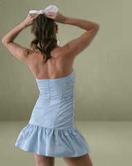 Okapi Mini Dress in Powder Blue