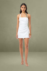 Palm Halter Mini Dress