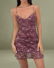 Micaya Mini Dress in Abstract Leo Spot