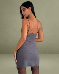 Inila Mini Dress in Tailoring Grey