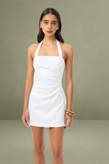 Palm Halter Mini Dress