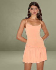 Suvi Cami Mini Dress in Coral