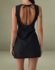 Ayana Backless Mini Dress in Black