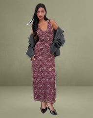 Vatika Maxi Dress in Abstract Leo Spot