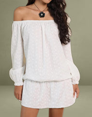 Melisandre Mini Dress in Broderie Ivory