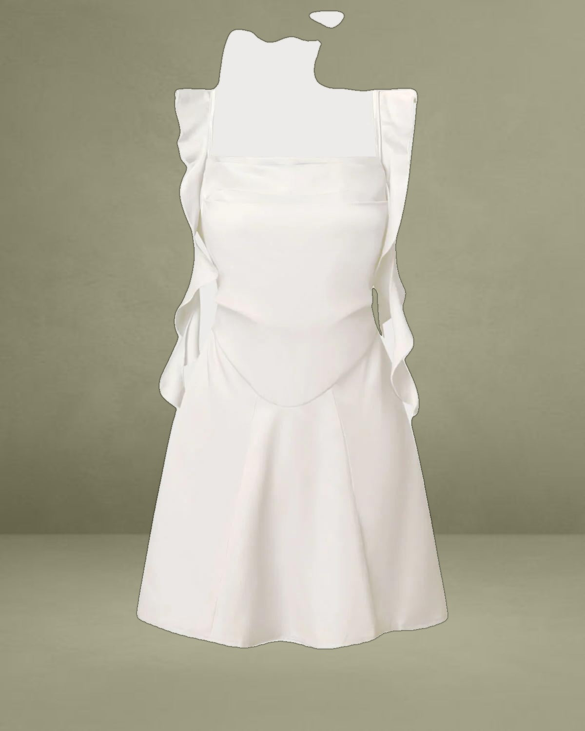 Apricot Square Neck Slip Mini Dress