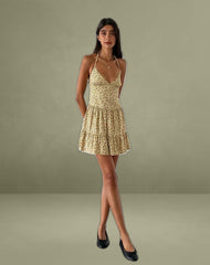 Siskana Mini Dress in Washed Ditsy