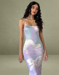 Norila Cami Maxi Dress in Slinky Orchid Petals Lilac