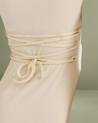 Apricot Bell Sleeve Bodycon Mini Dress