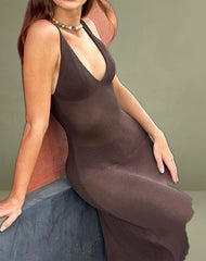 Rabindra Maxi Dress in Brown