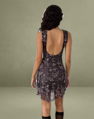Renata Mini Dress Botanical Brown