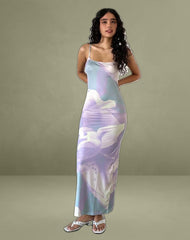 Norila Cami Maxi Dress in Slinky Orchid Petals Lilac