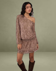 Papinka Dress in Mesh Vintage Paisley Pink