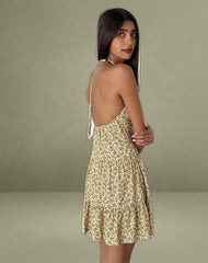 Siskana Mini Dress in Washed Ditsy