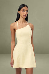 Palm One Shoulder Mini Dress